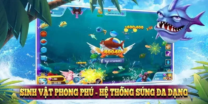 Giao diện Bắn cá đổi thưởng với hiệu ứng sinh động